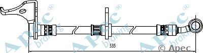 APEC BRAKING hos3986 -  Тормозной шланг